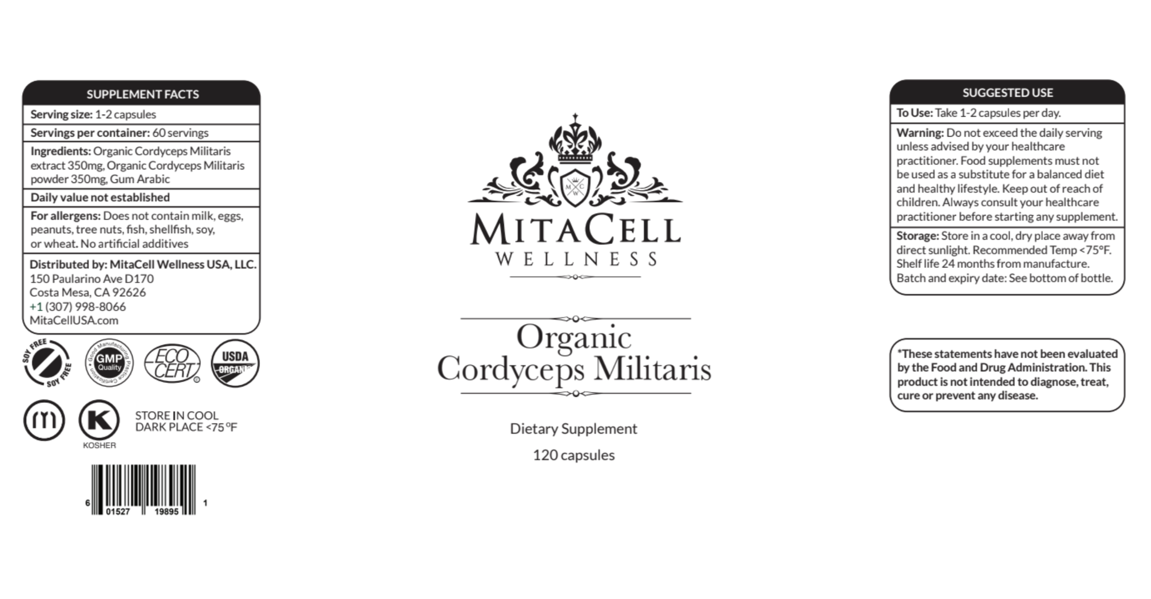 Cordyceps Militaris 120 Capsules