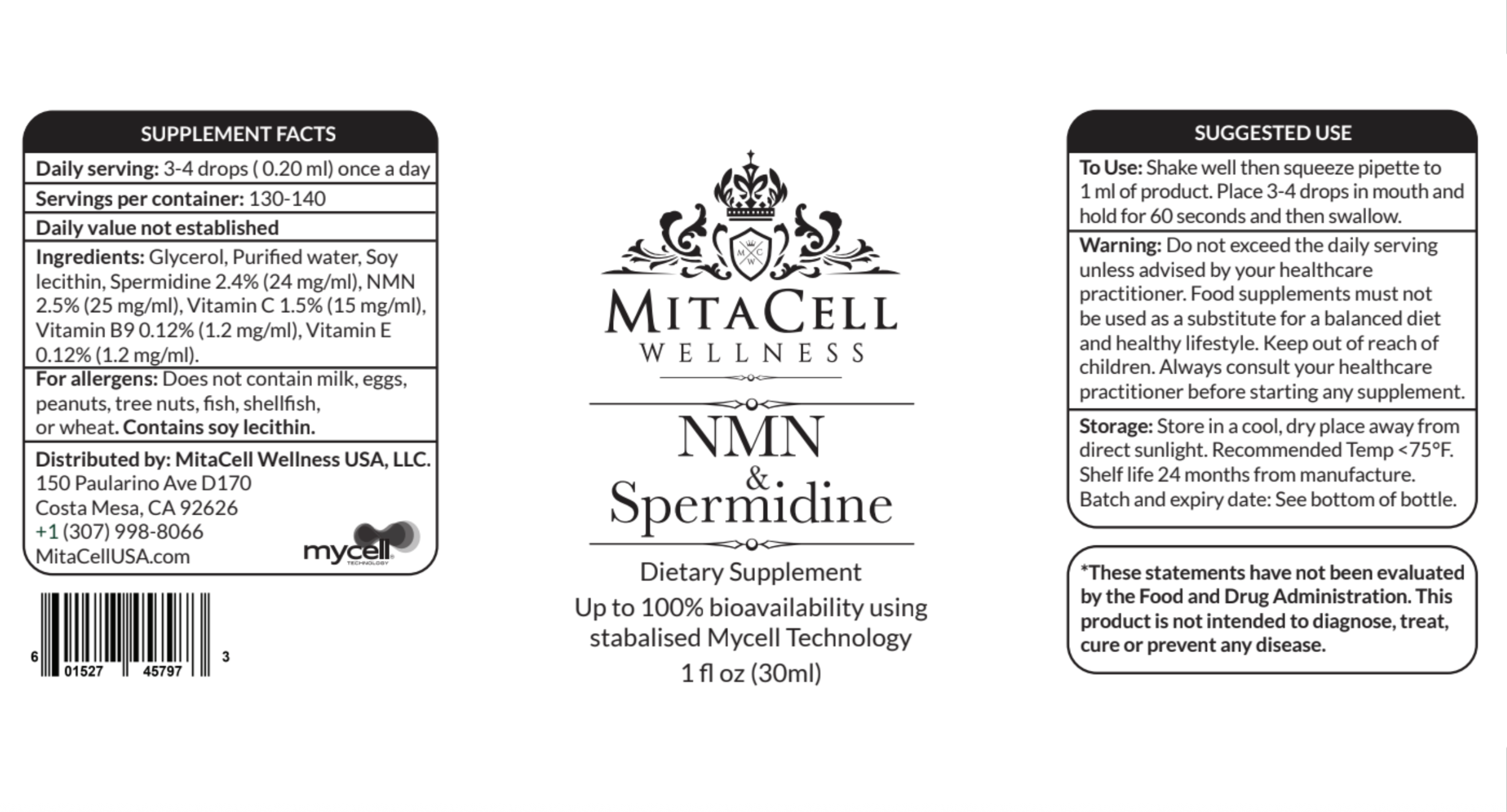 NMN Spermidine Blend 90 Day Supply